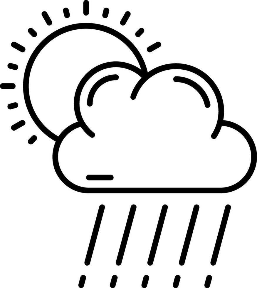 rain Line Icon vector