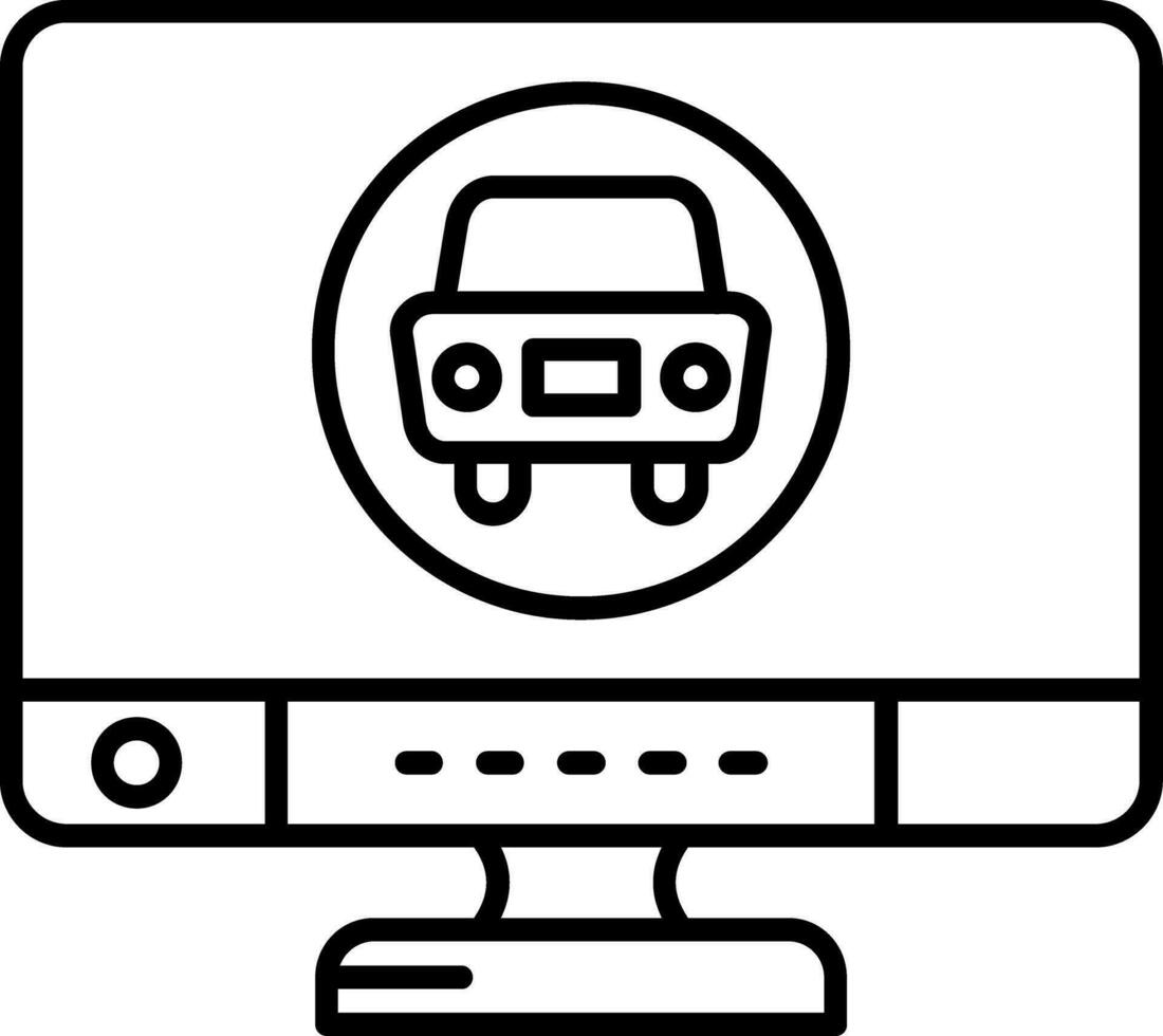 Car Line Icon vector