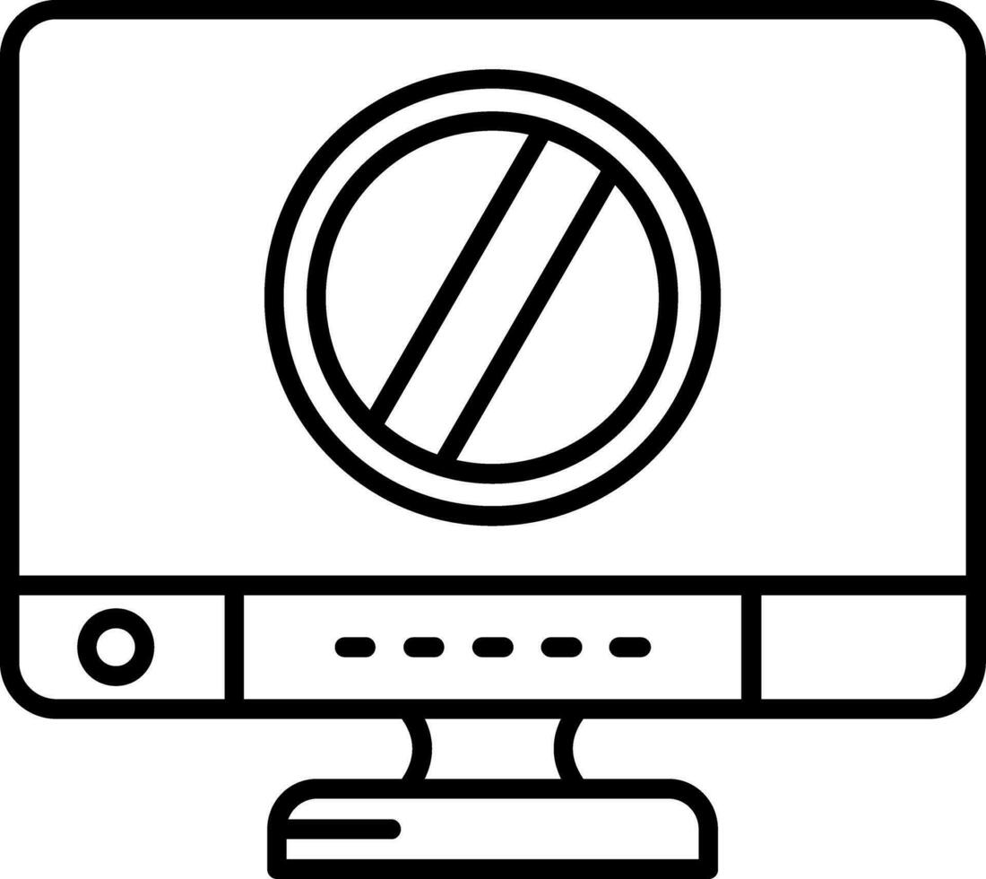 Ban Line Icon vector