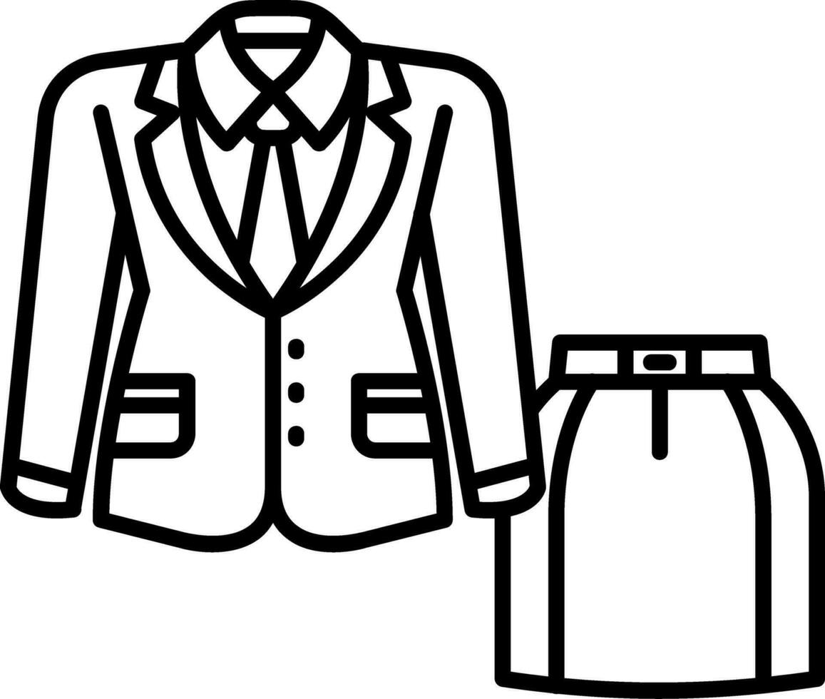 Women suit Line Icon vector