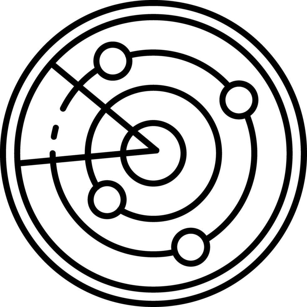 Radar Line Icon vector