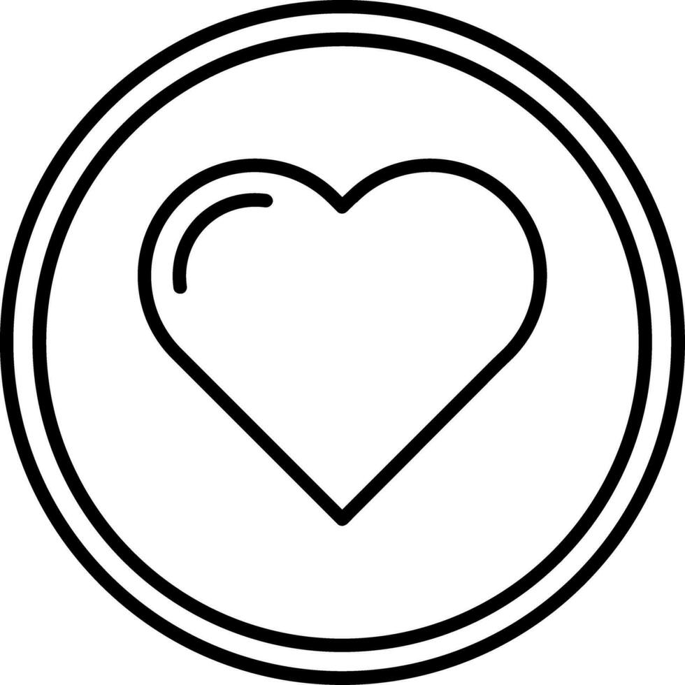 Heart Line Icon vector