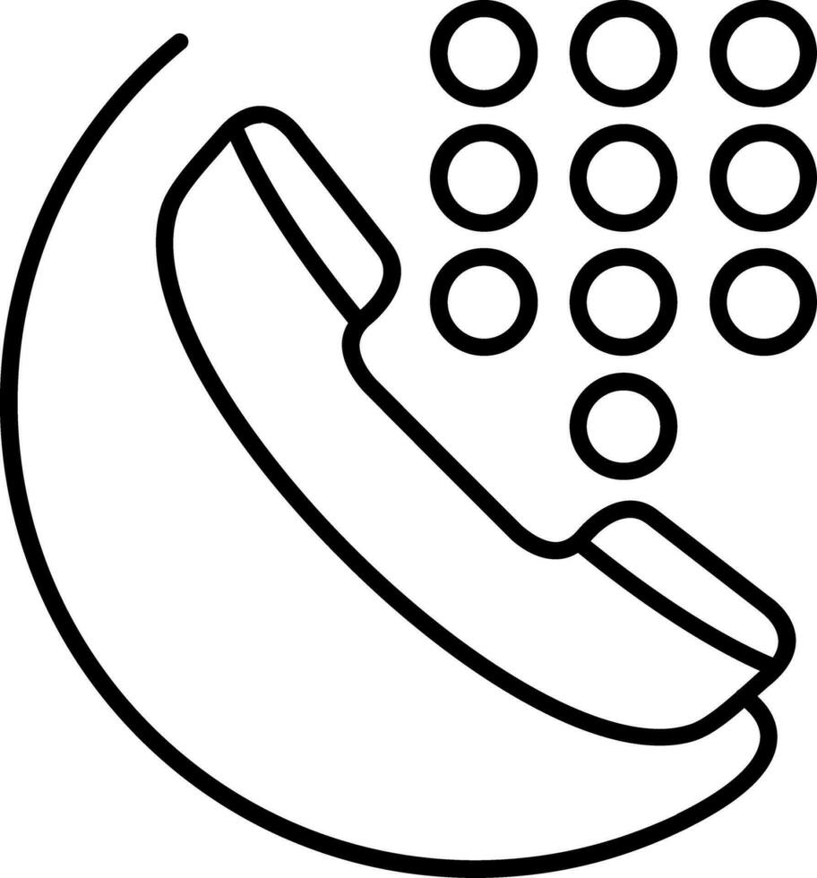 Dial Line Icon vector