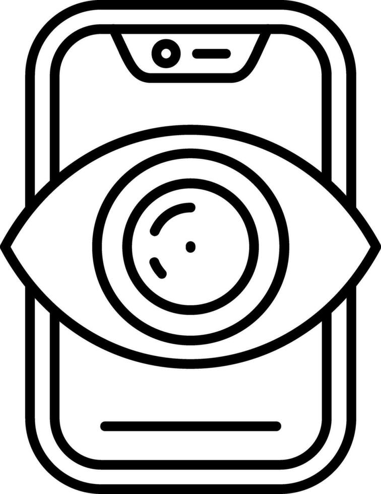 Vision Line Icon vector