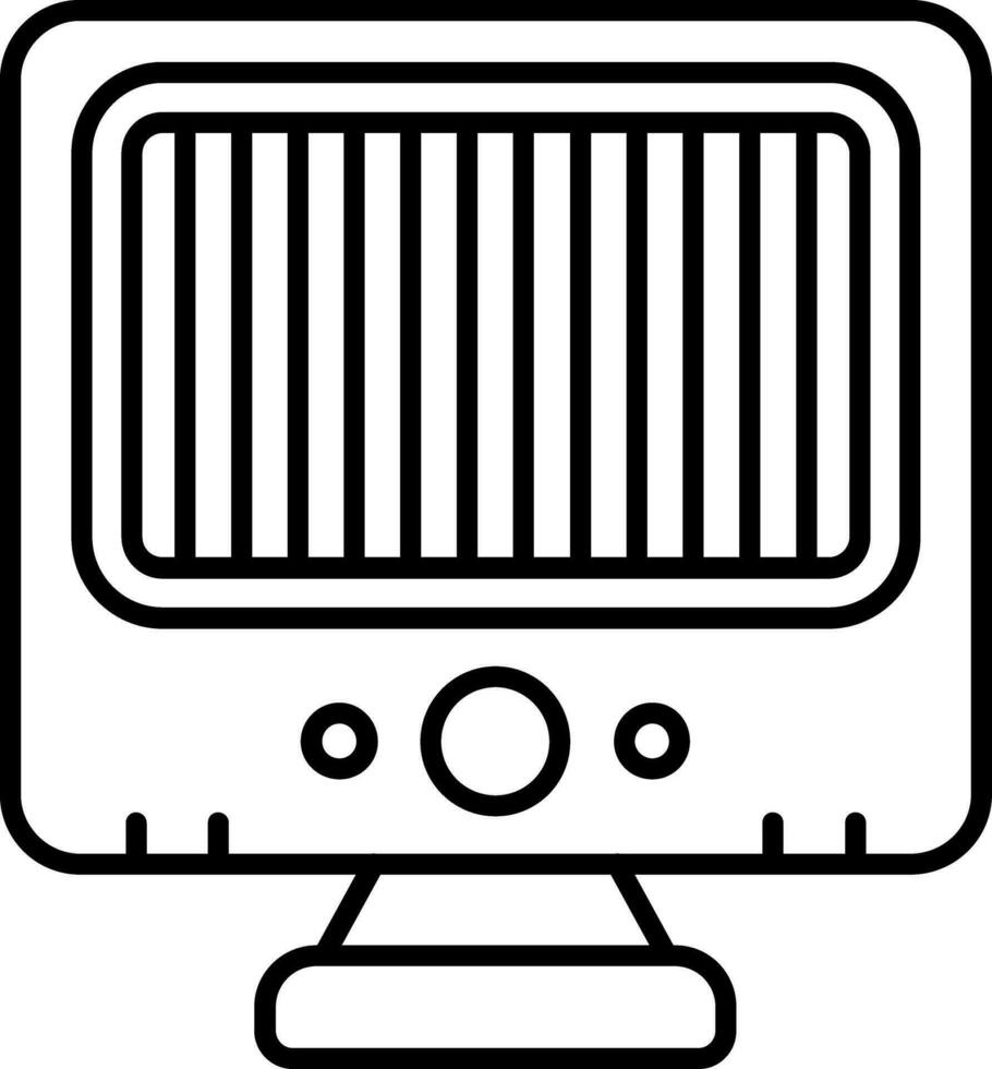 Heater Line Icon vector