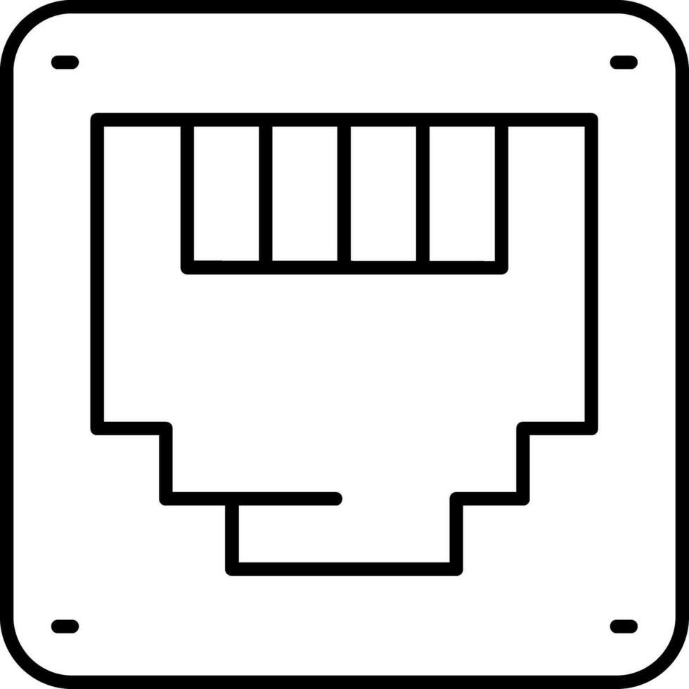 ethernet línea icono vector