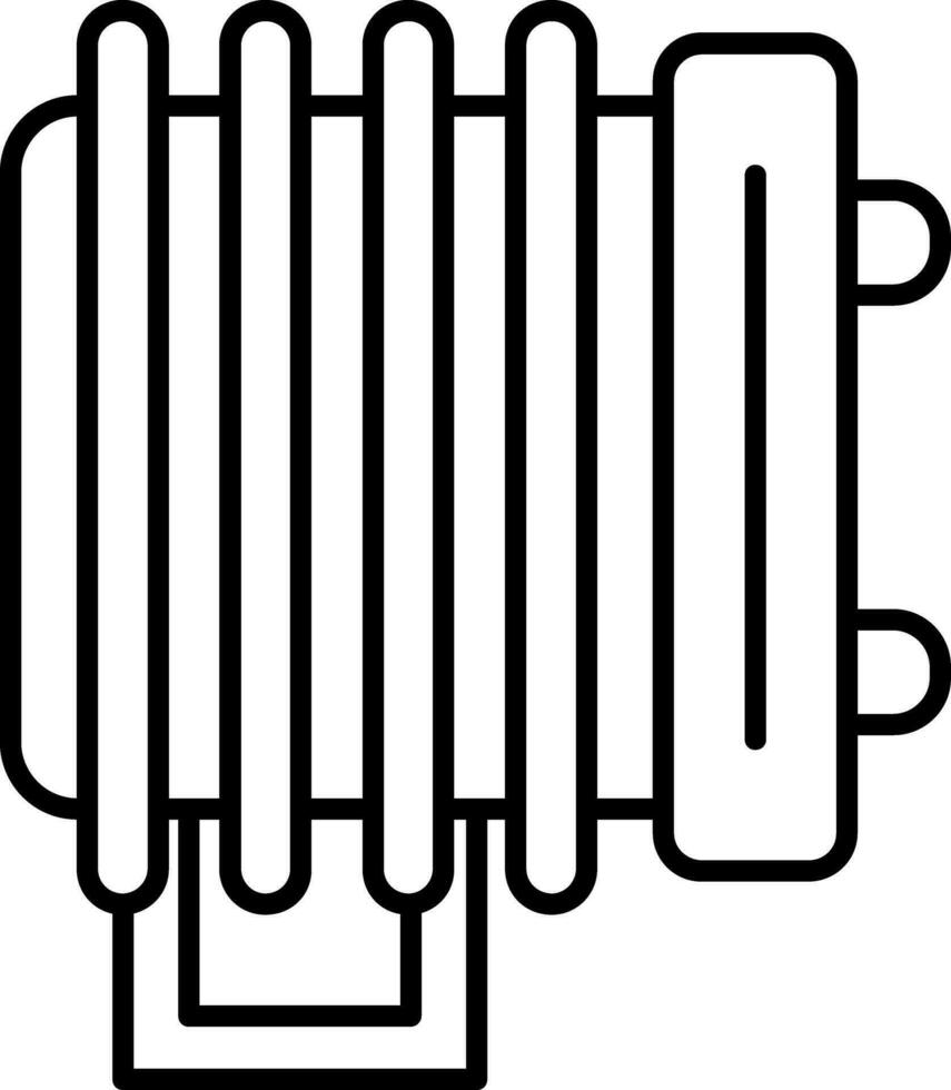 Heater Line Icon vector