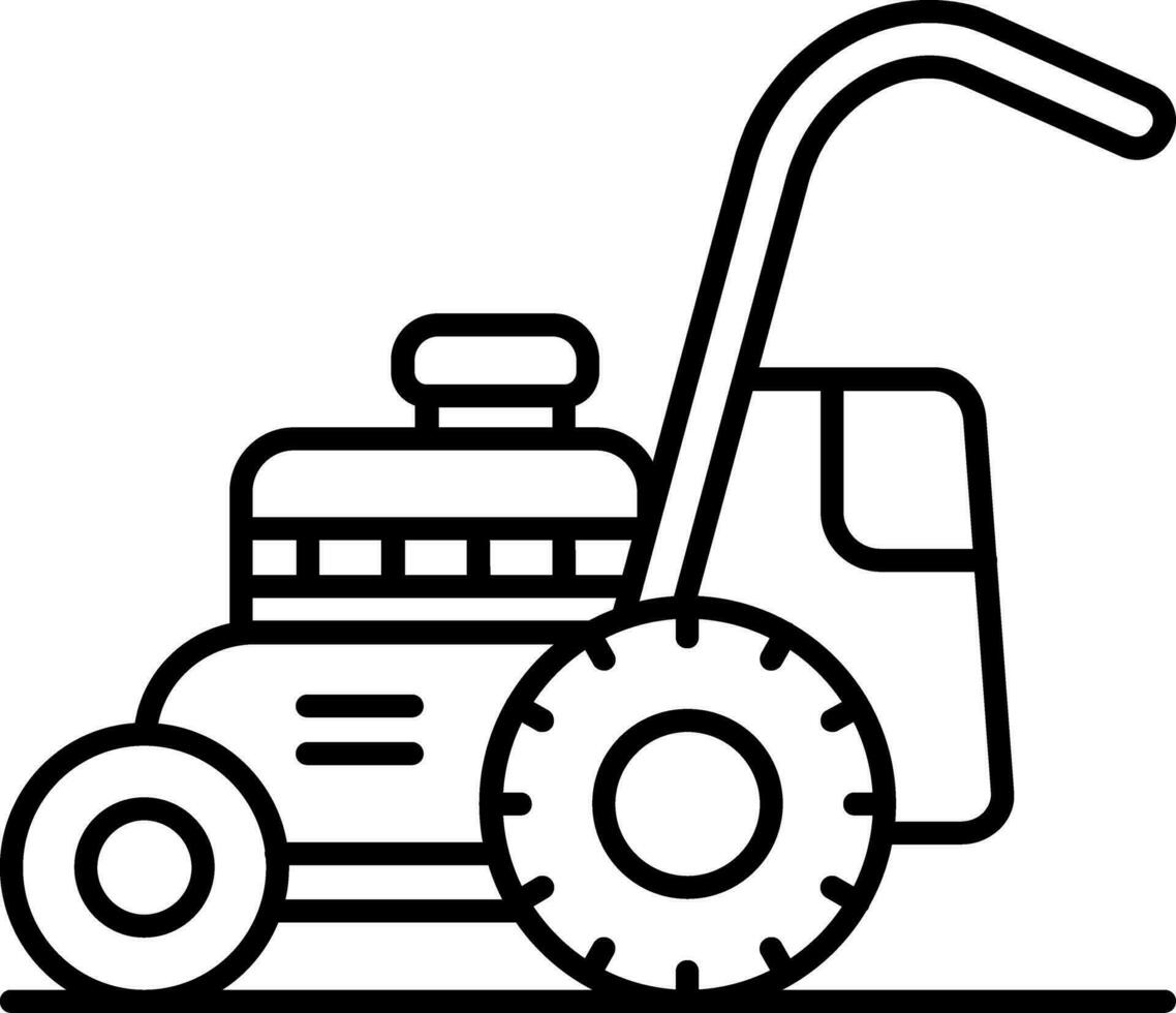 Mower Line Icon vector