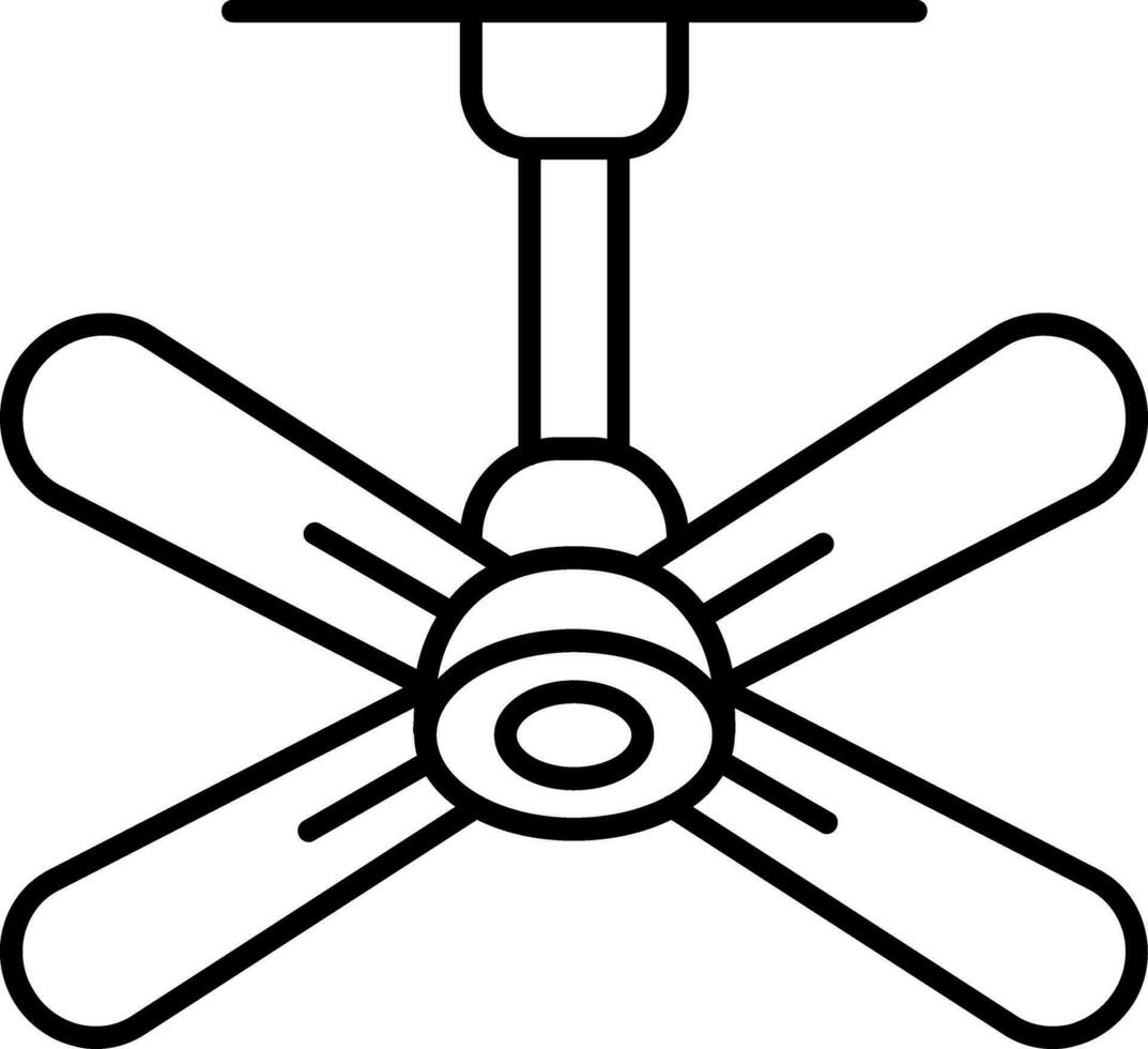Fan Line Icon vector
