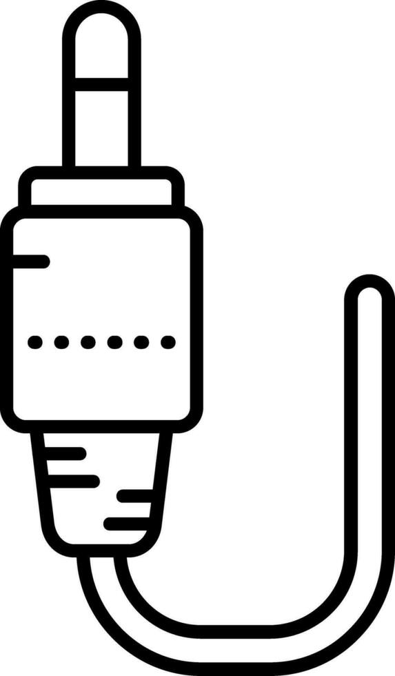 Audio cable Line Icon vector