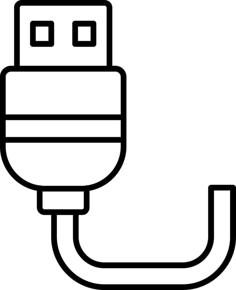 Usb Line Icon vector