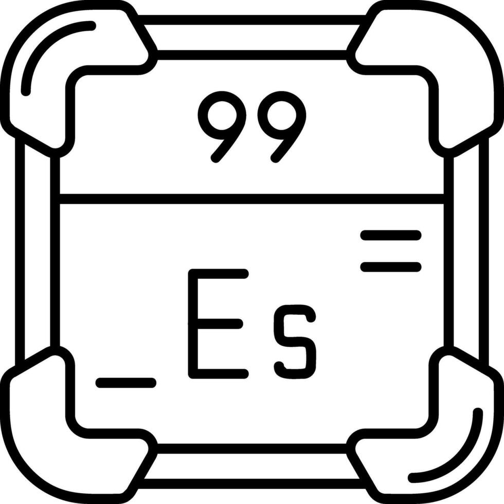 Einsteinium Line Icon vector
