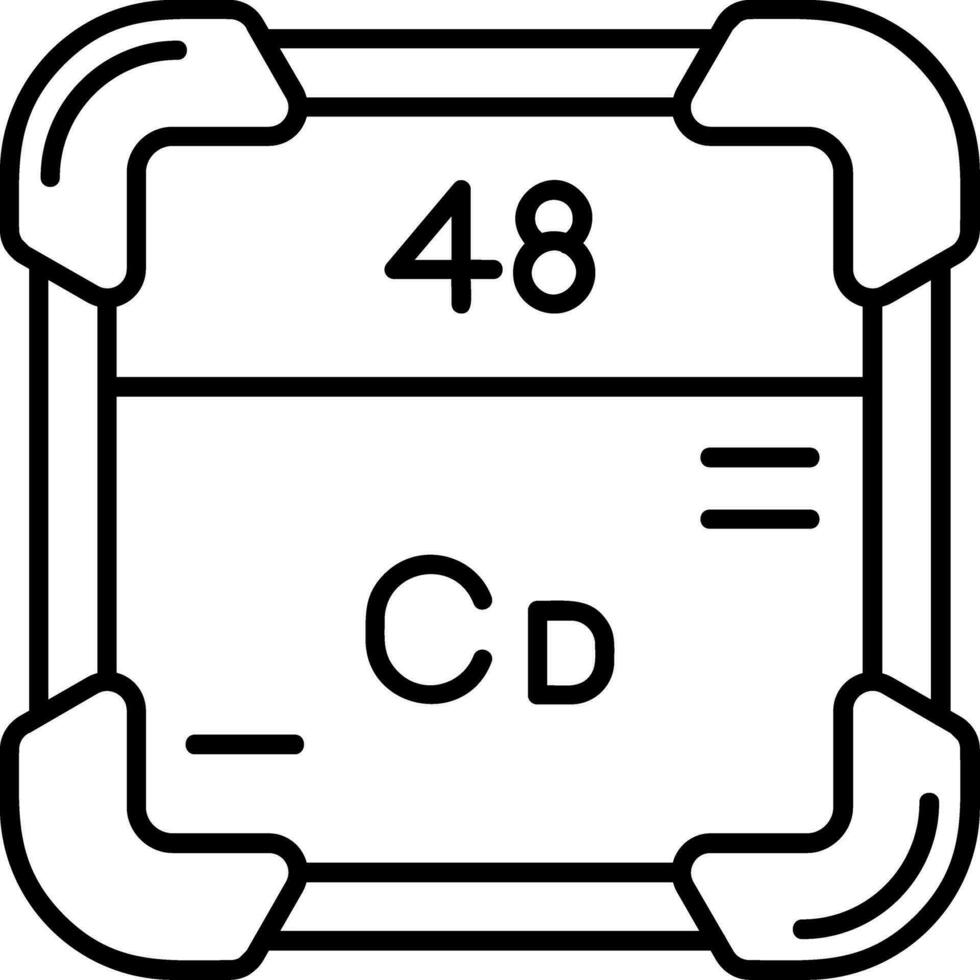 Cadmium Line Icon vector