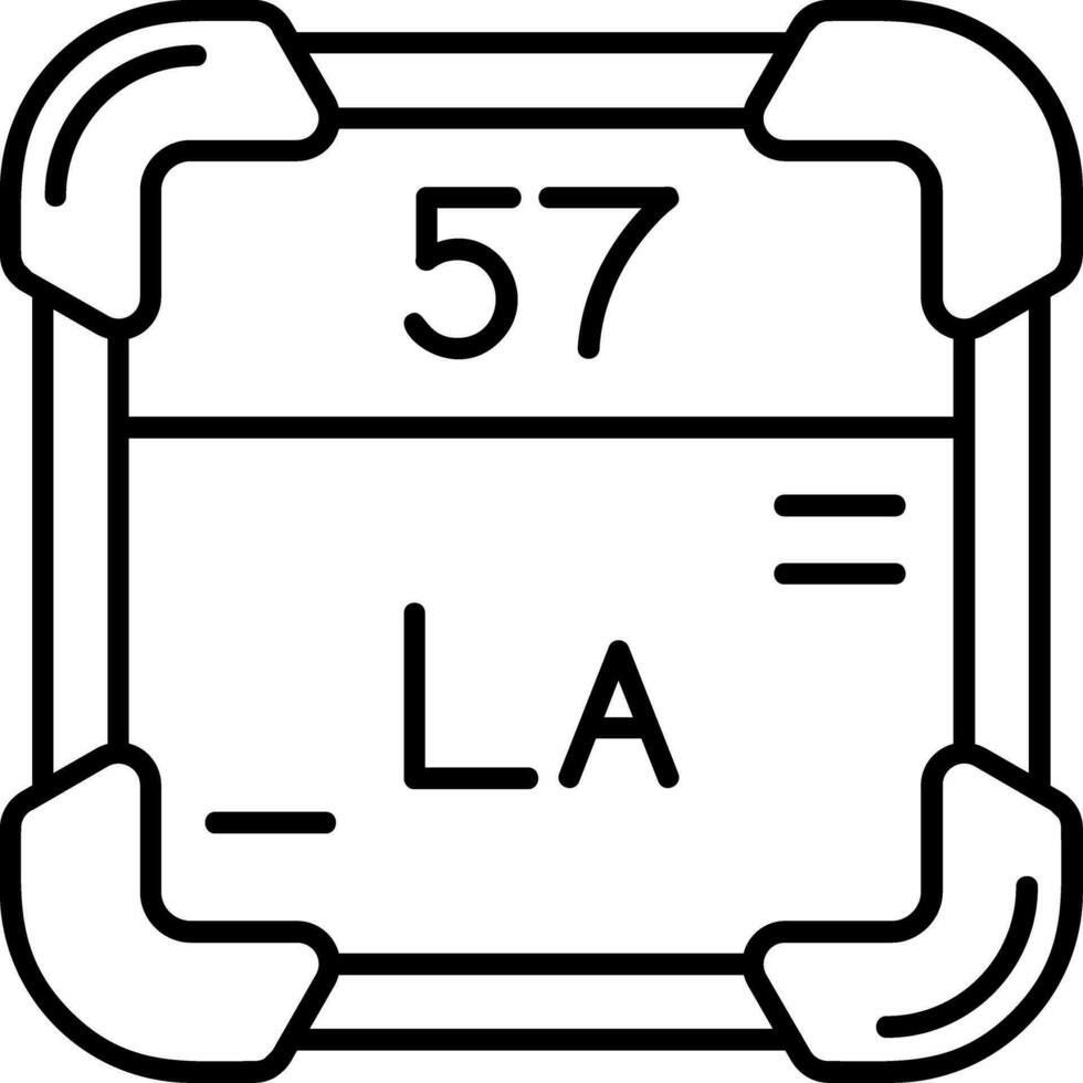 Lanthanum Line Icon vector