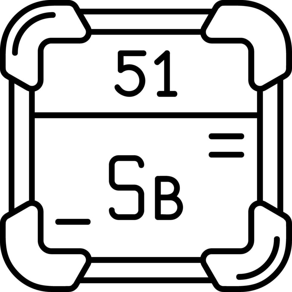 Antimony Line Icon vector