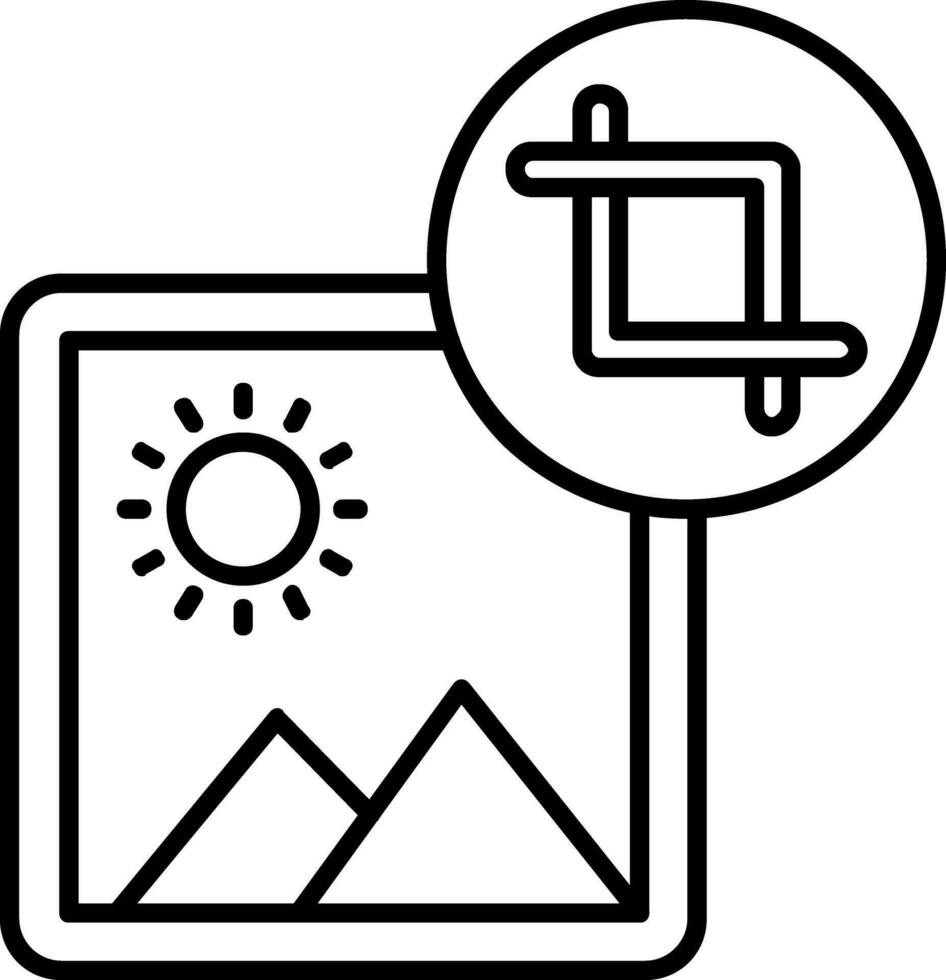 Crop Line Icon vector