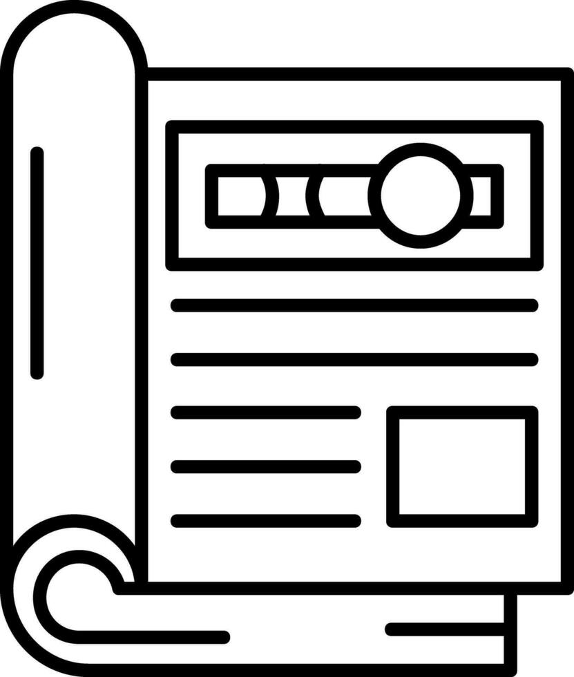 Magazine Line Icon vector