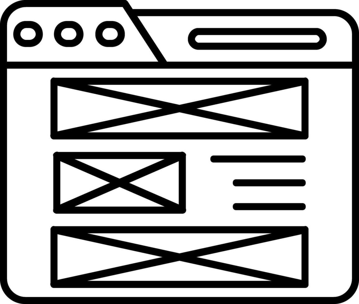 Layout Line Icon vector