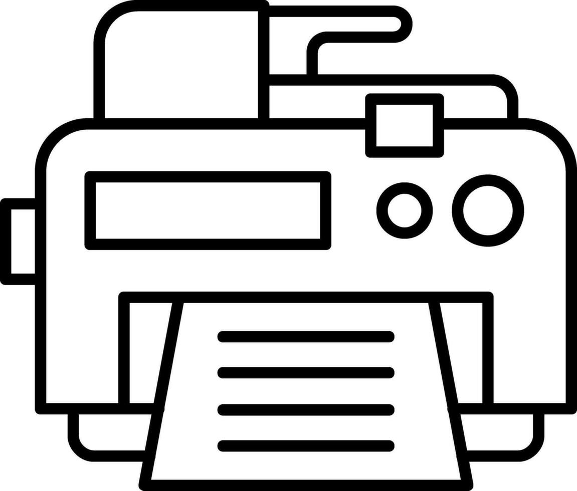 Printer Line Icon vector