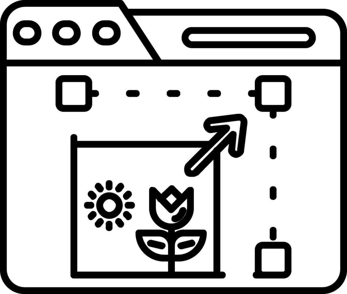 Resize Line Icon vector