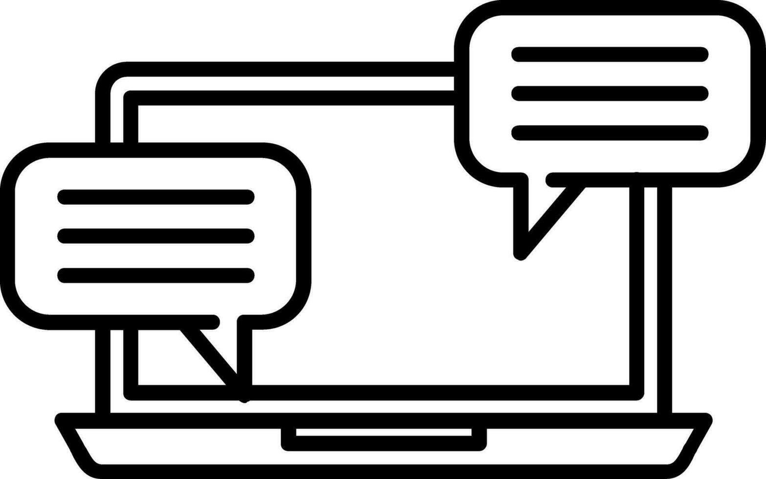 Chatting Line Icon vector