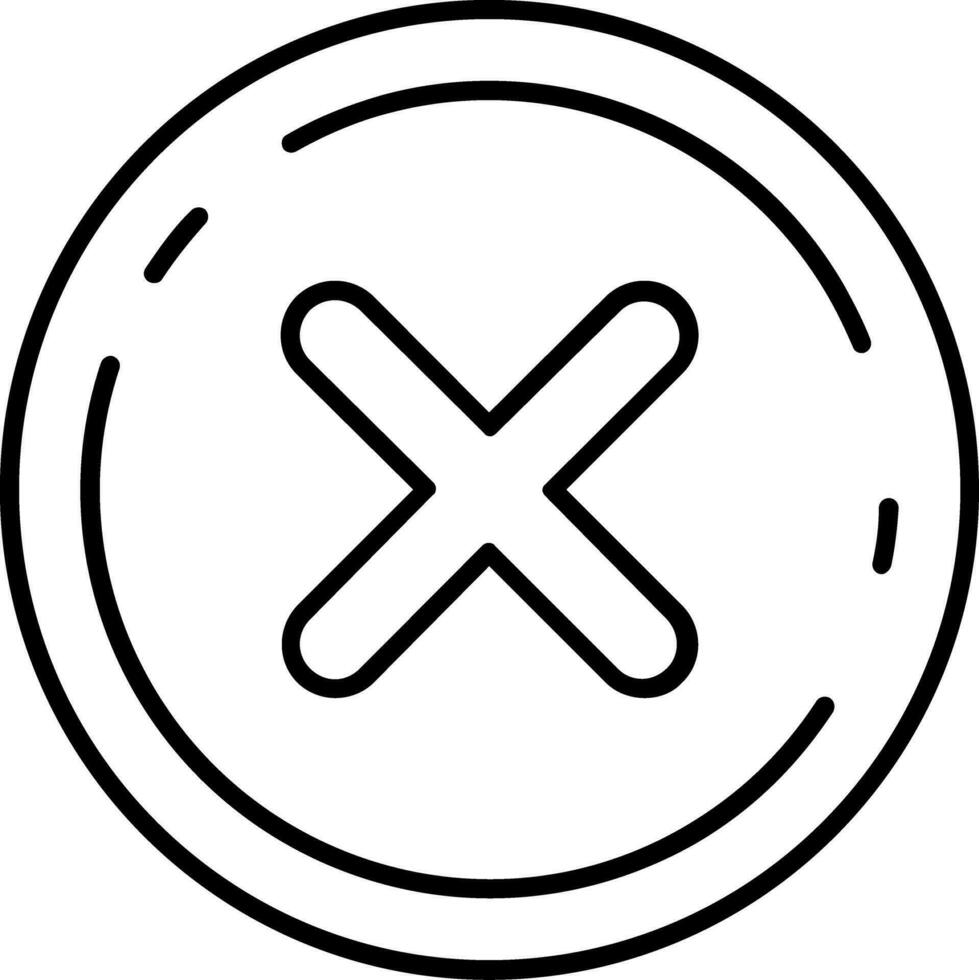 Cancel Line Icon vector