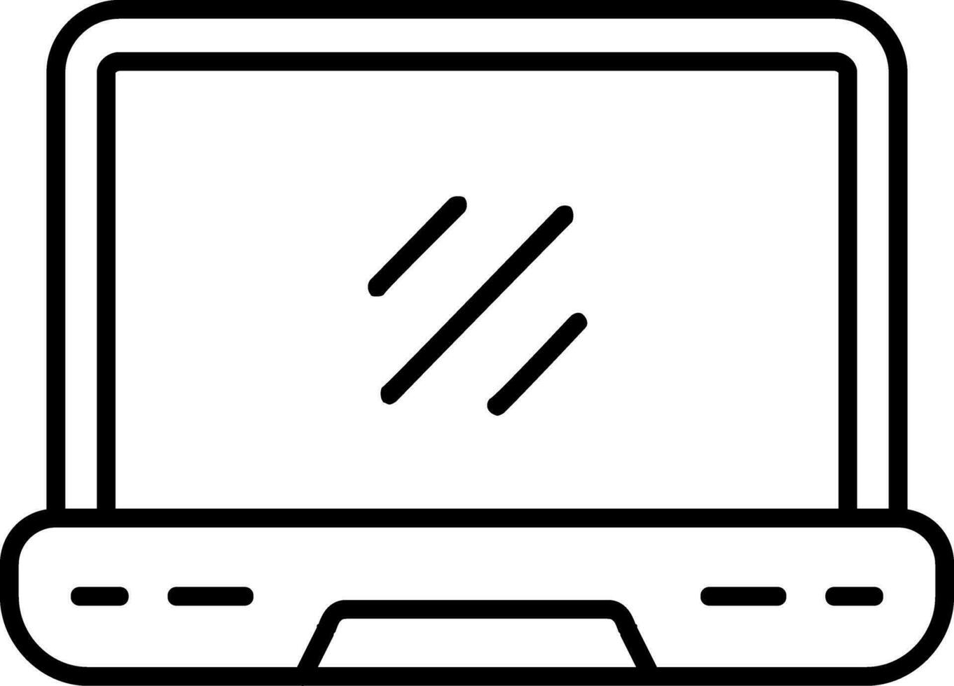 icono de línea de laptop vector