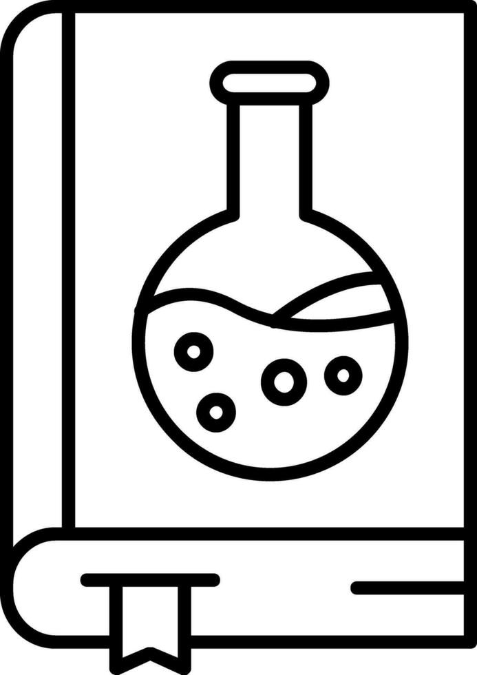 Chemistry book Line Icon vector