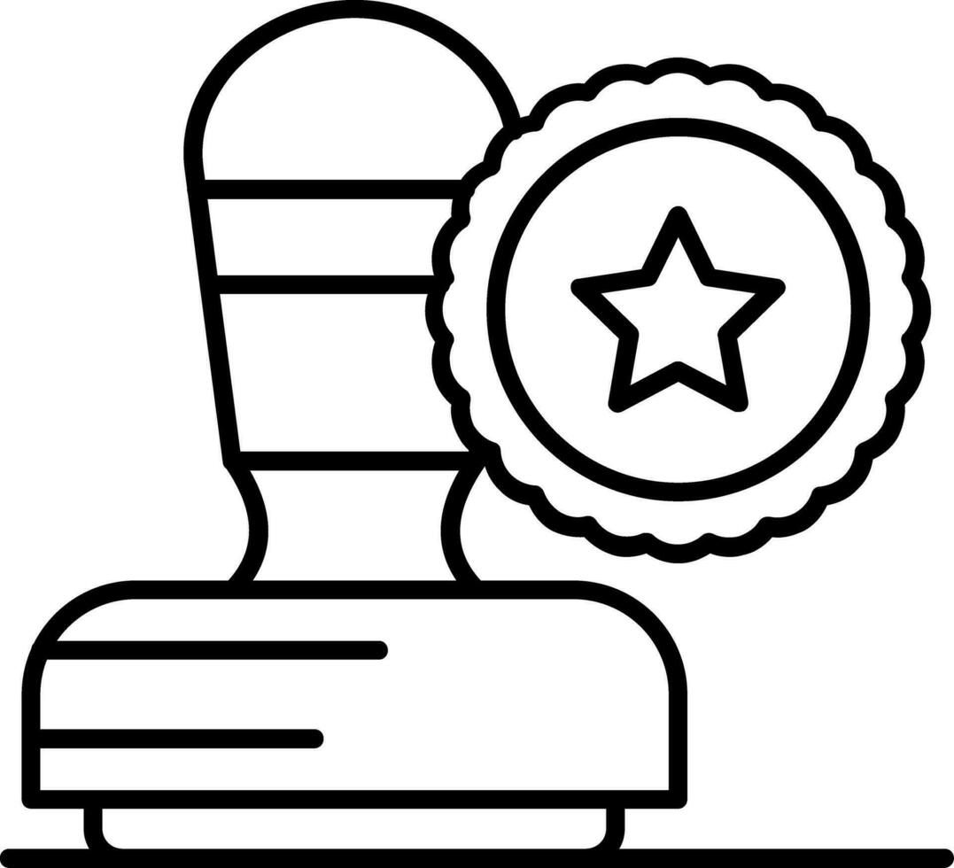 Stamp Line Icon vector