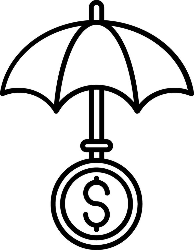 Umbrella Line Icon vector