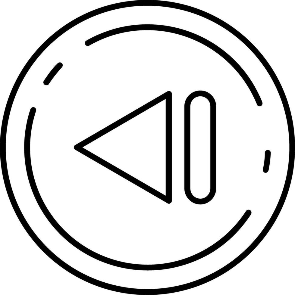 Previous Line Icon vector