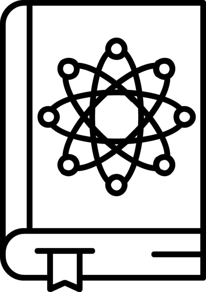 Physics book Line Icon vector