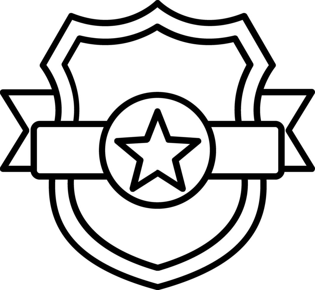 icono de línea de escudo vector