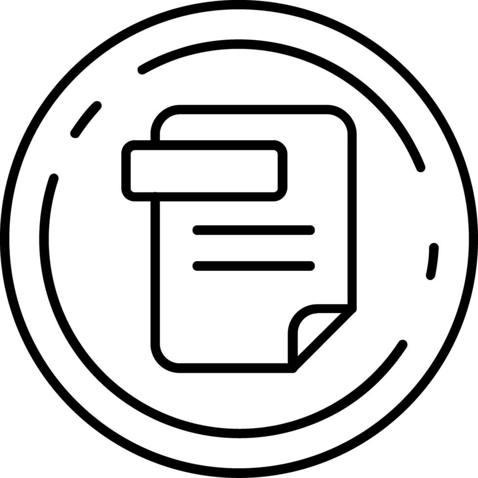 Doc Line Icon vector