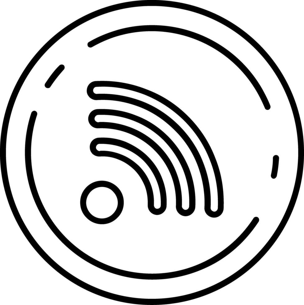 Rss Line Icon vector