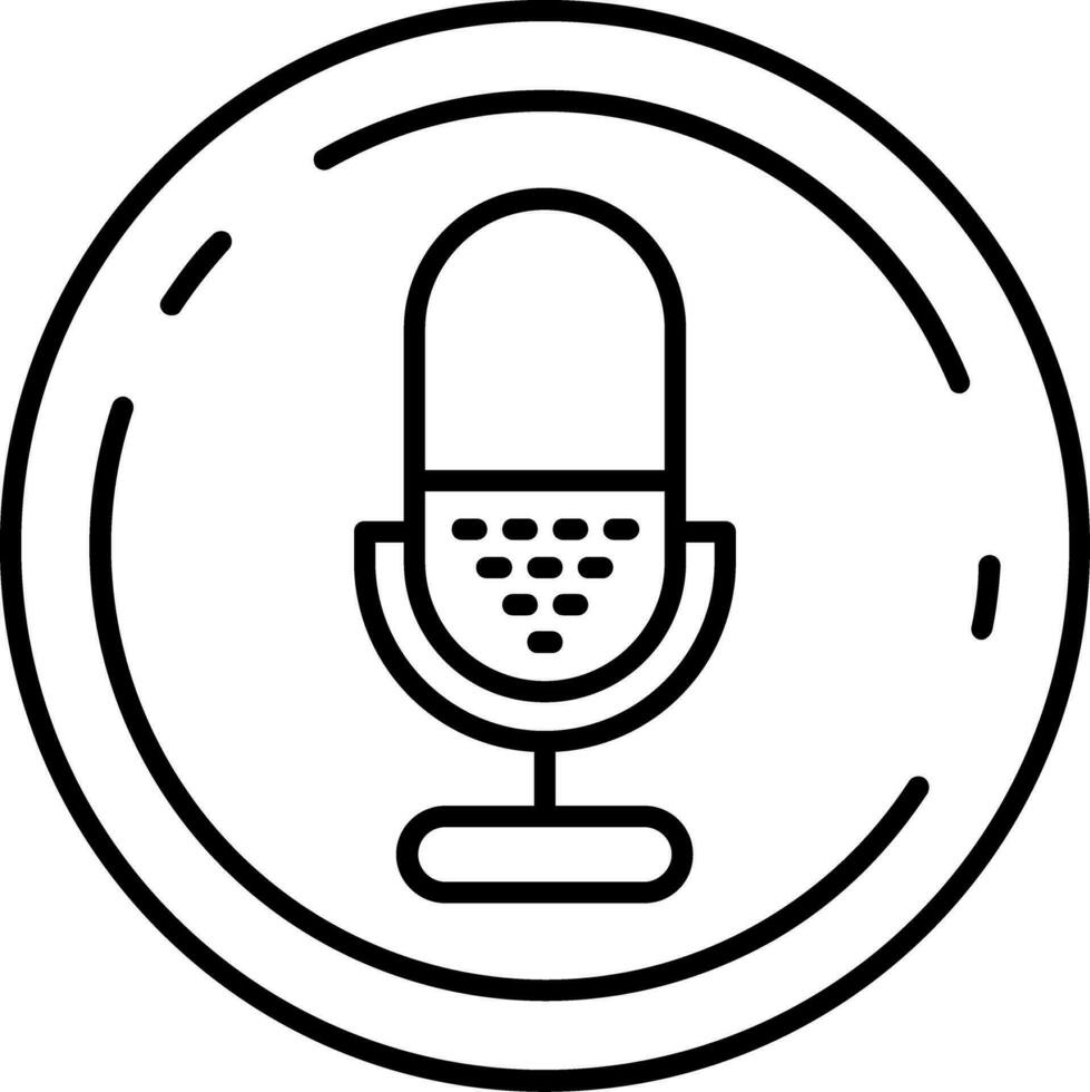 Microphone Line Icon vector