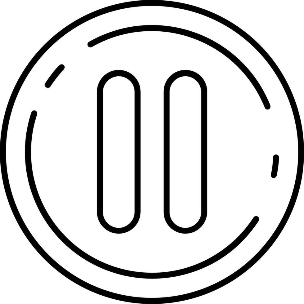 Pause Line Icon vector