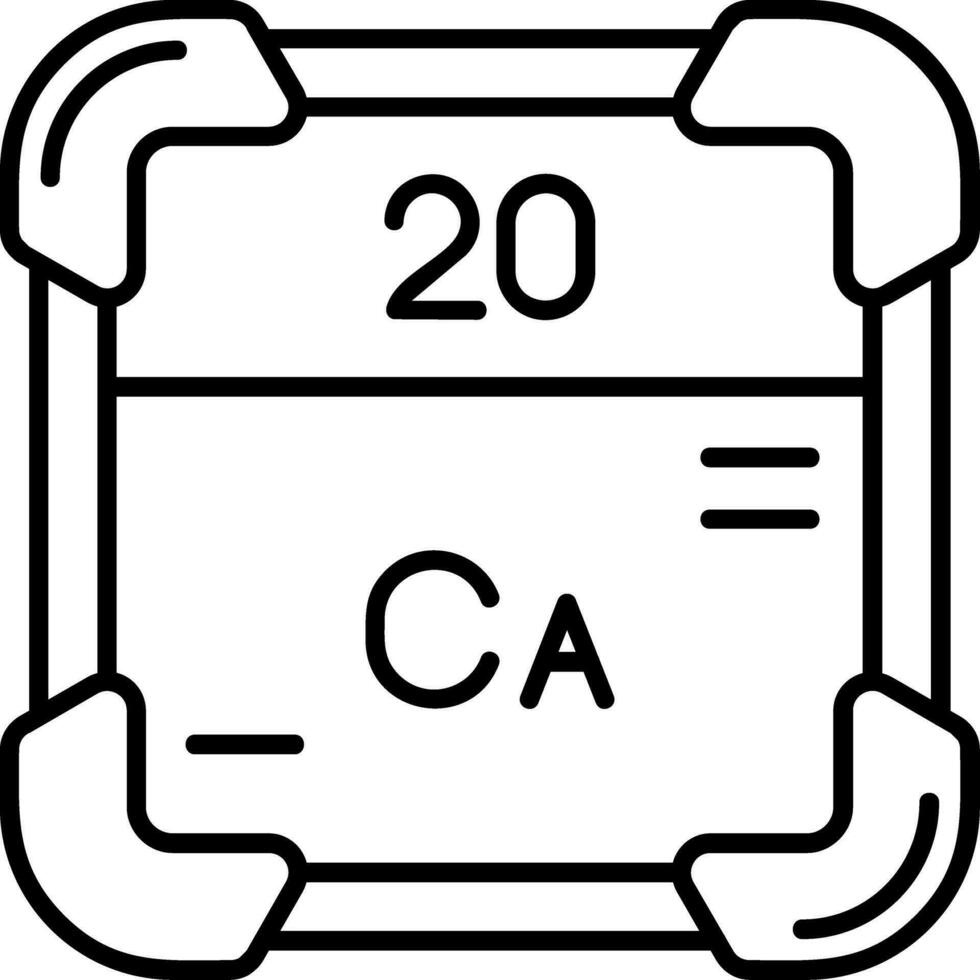 Calcium Line Icon vector