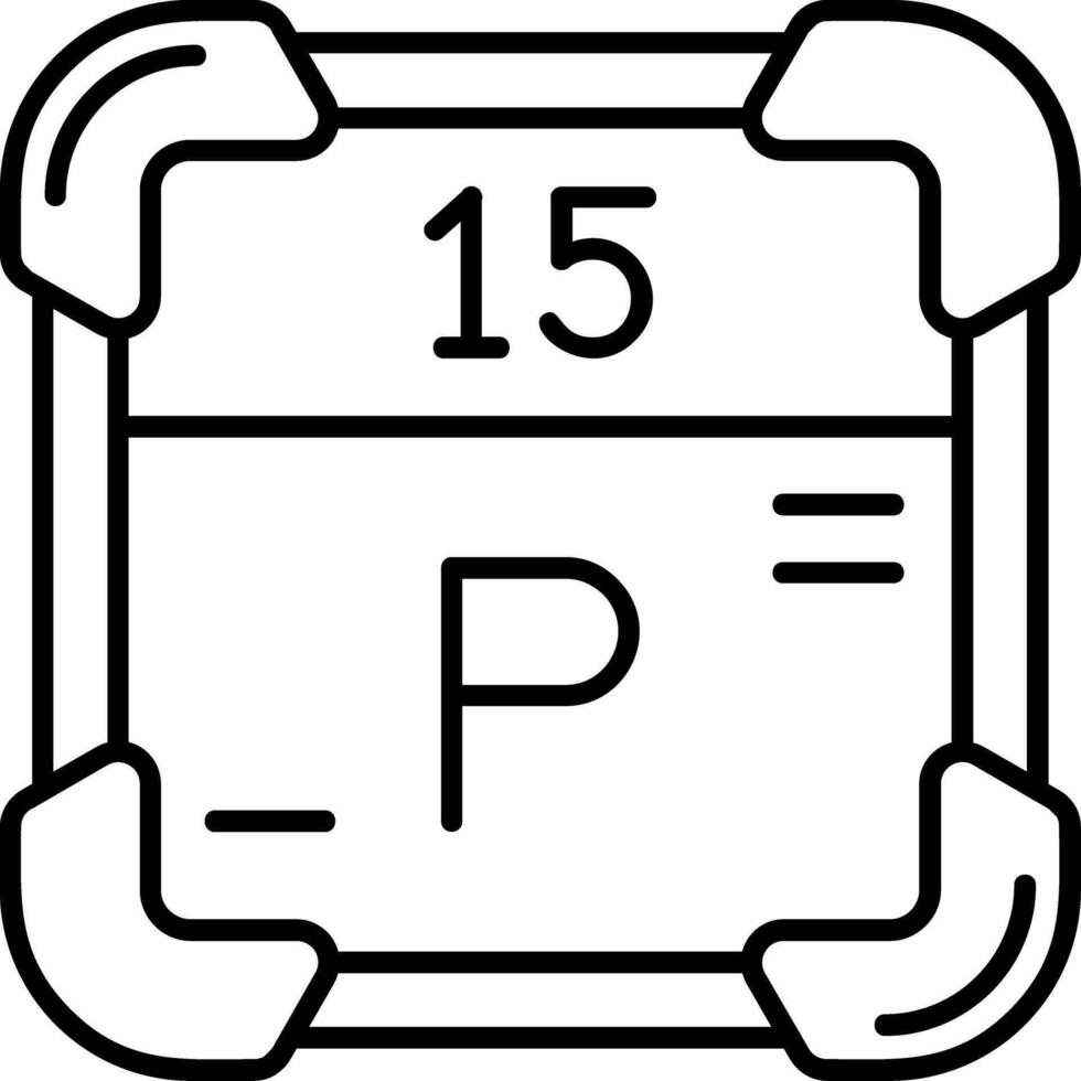 Phosphorus Line Icon vector