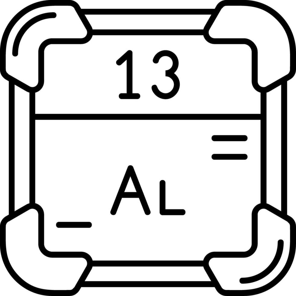 aluminio línea icono vector