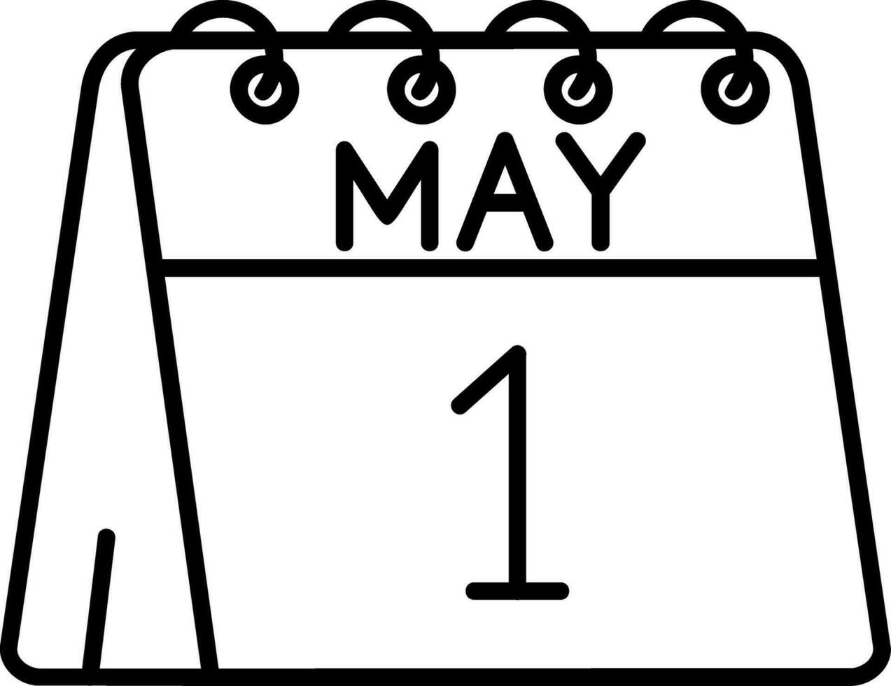 1st of May Line Icon vector