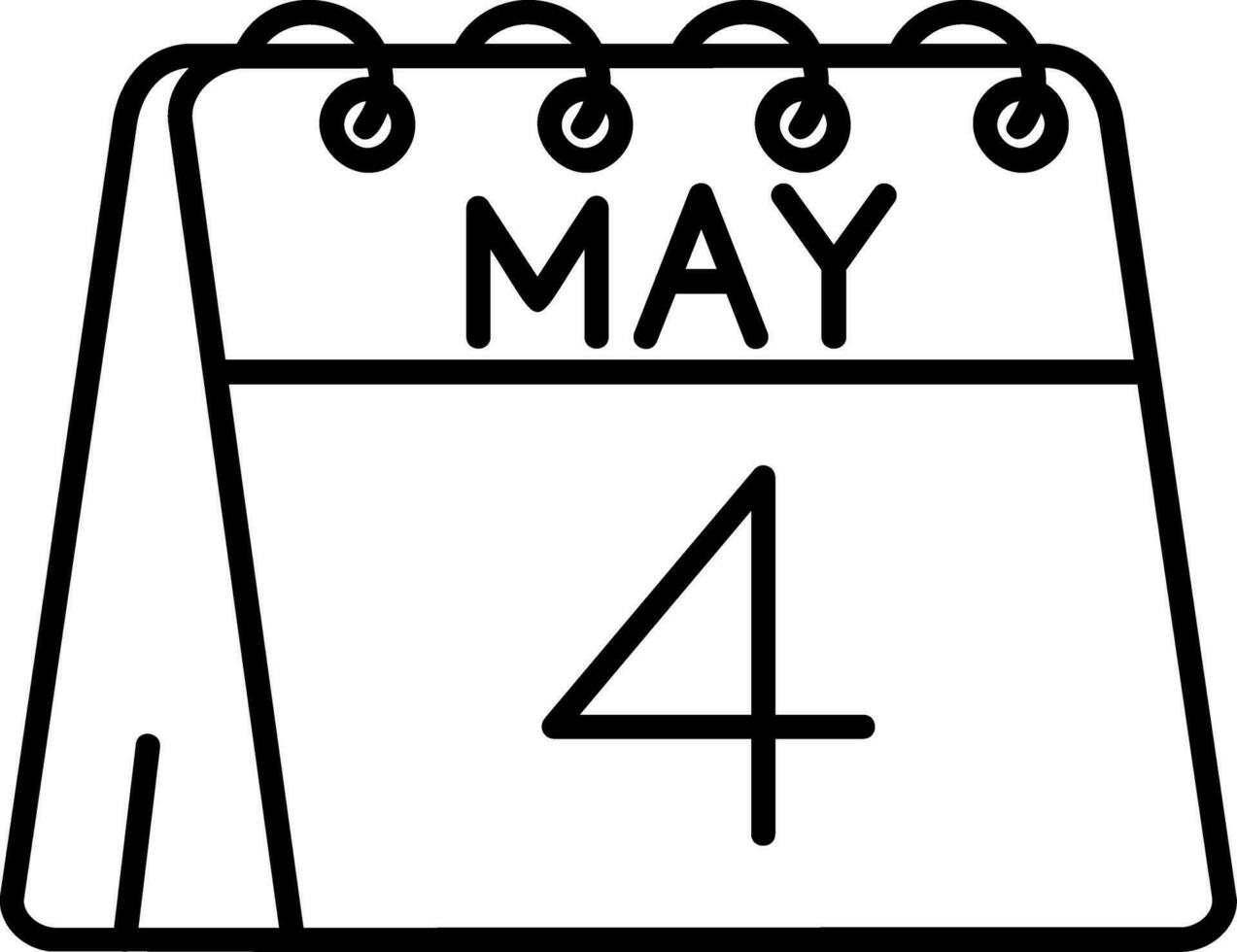 4th of May Line Icon vector
