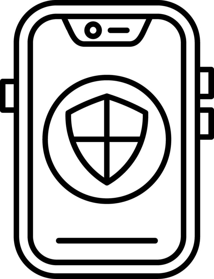 Shield Line Icon vector