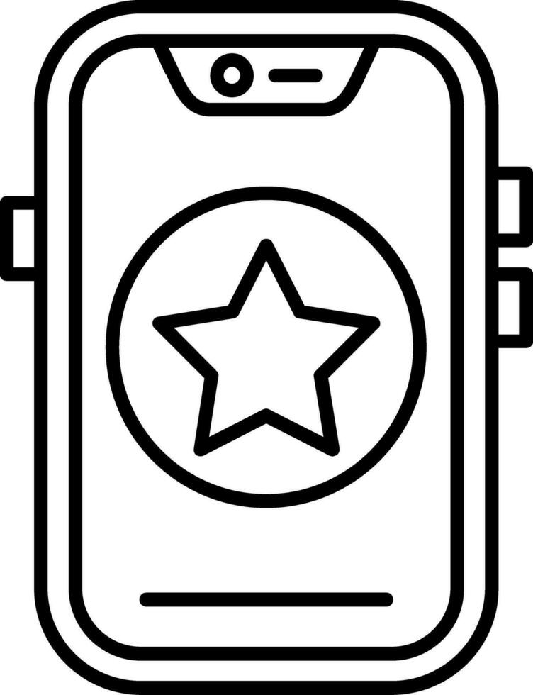 Star Line Icon vector