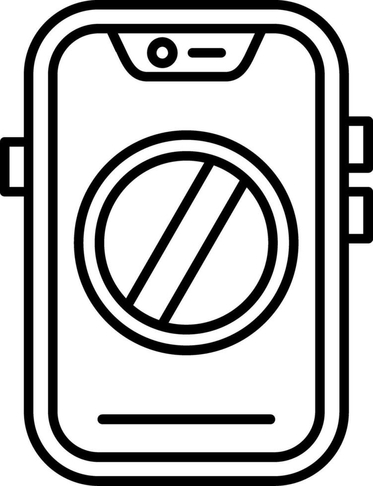Ban Line Icon vector