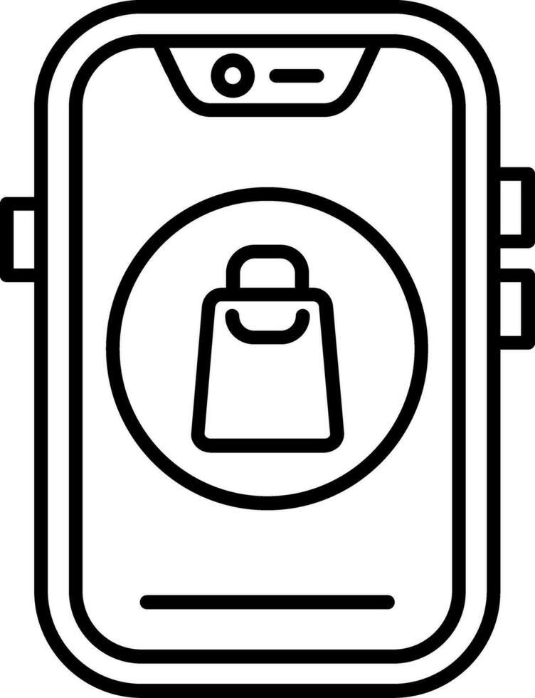 Shopping Line Icon vector