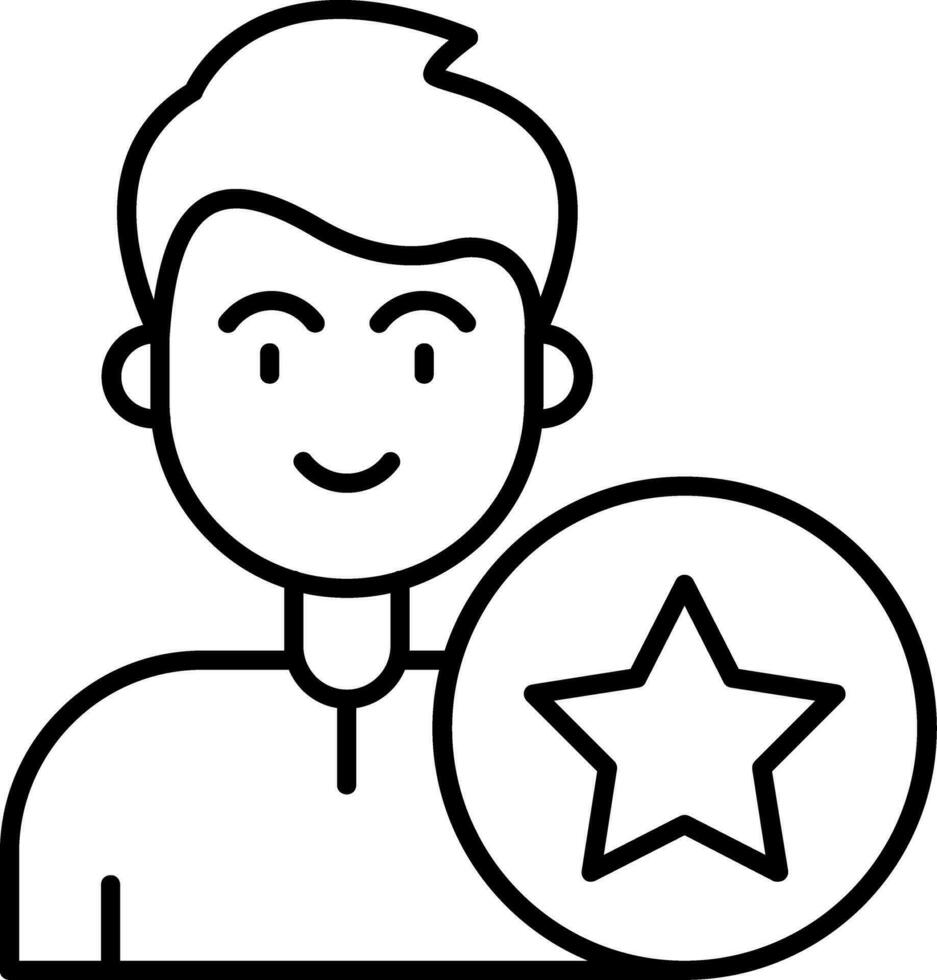 Star Line Icon vector