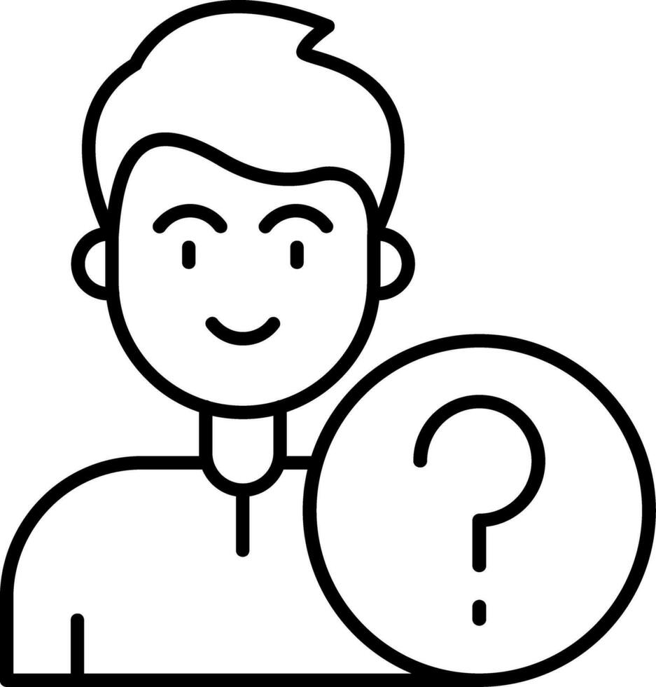 Question Line Icon vector