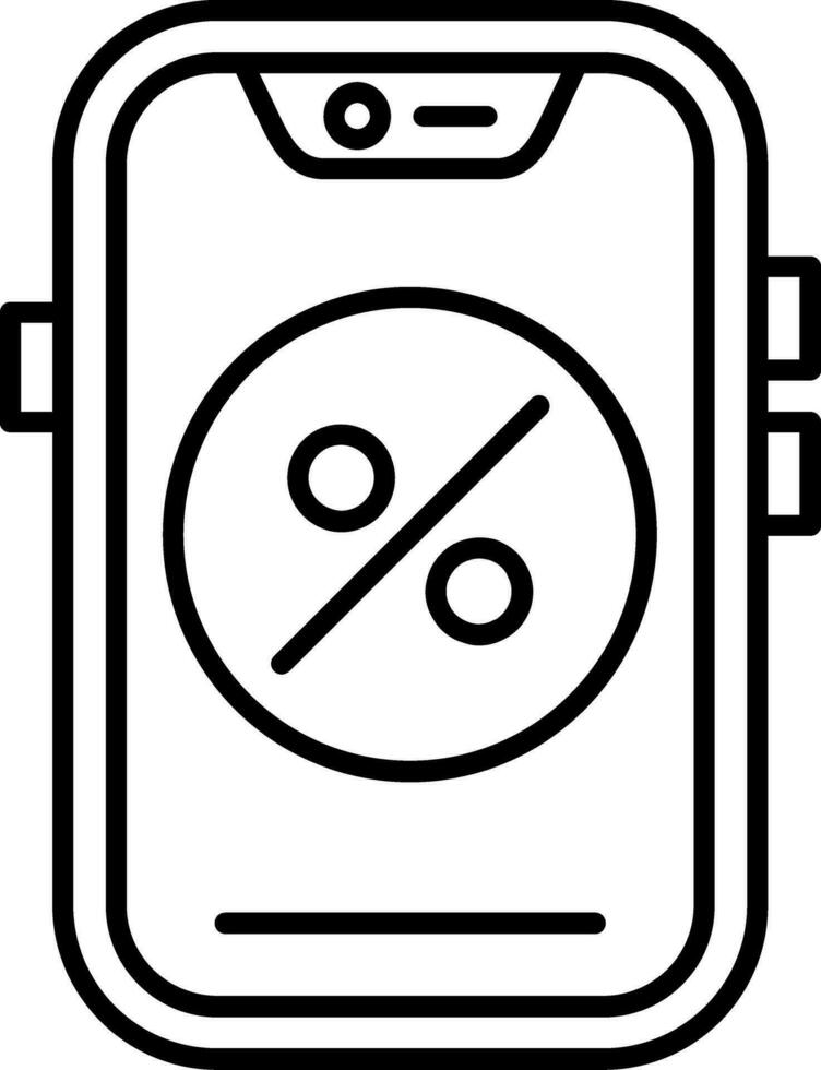 Percentage Line Icon vector