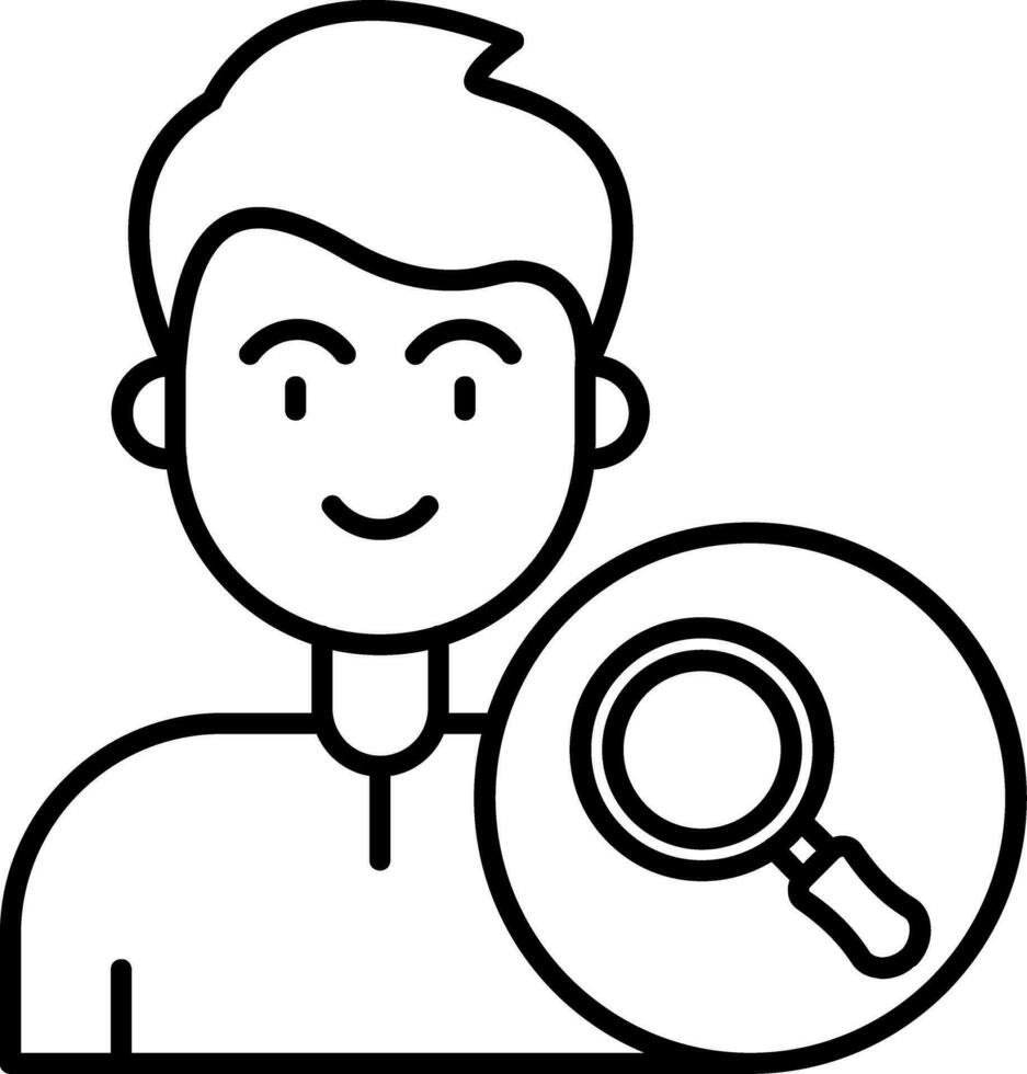 Search Line Icon vector